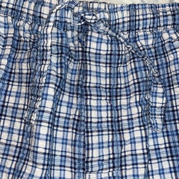 Izod Mens Plaid Boxers sleepwear size Large Blue and White - Picture 2 of 5